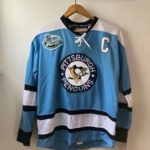 Pittsburgh Penguins Powder Blue Crosby Hockey Jersey